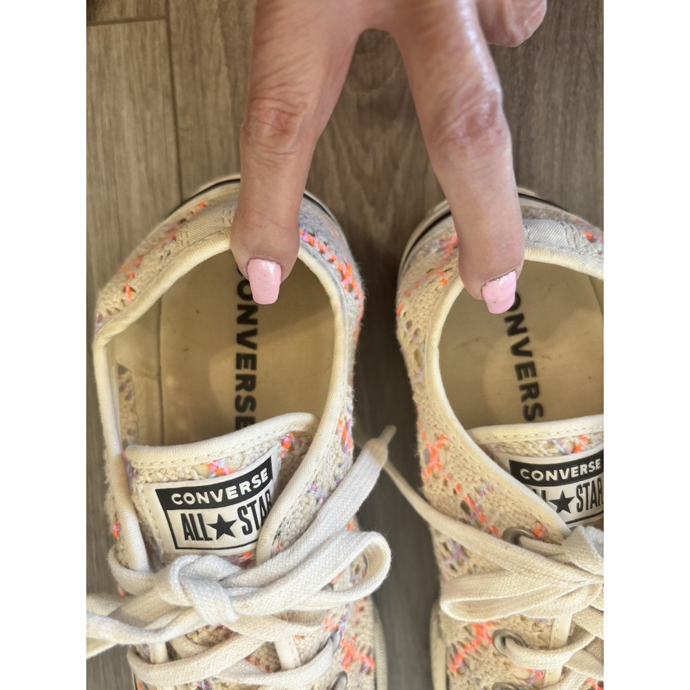Converse Chuck Taylor Crochet Knit Platform Sneakers Women’s 9 Low Top Festival - Picture 8 of 10